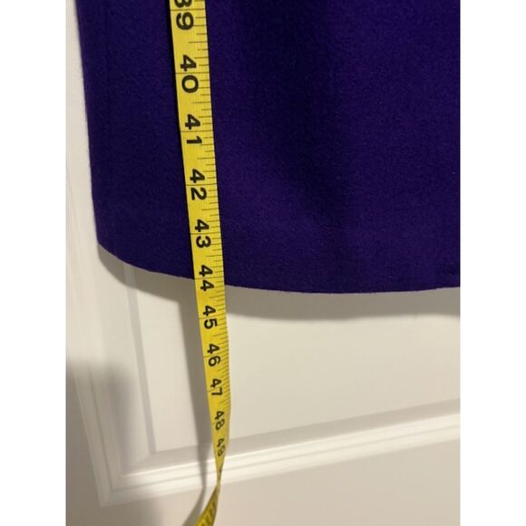 Vintage David Benjamin Overcoat Womens 8 100% New Wool Leather Trim Lined Heavy - Picture 6 of 9